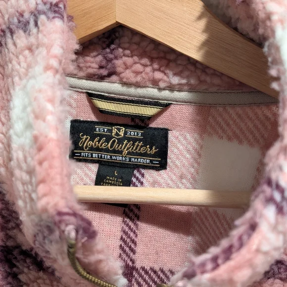 Cozy Pink Plaid Teddy Jacket - Picture 4 of 8